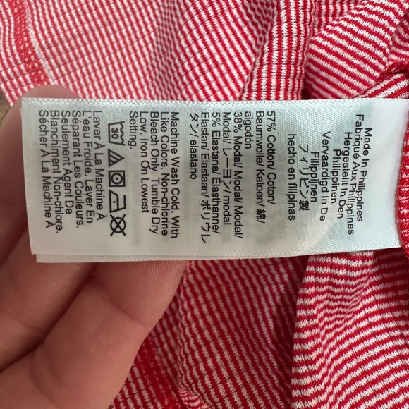 J.Crew Red White Striped Ruffle Flutter Sleeve Knit Top Size 3X NEW - Picture 7 of 8